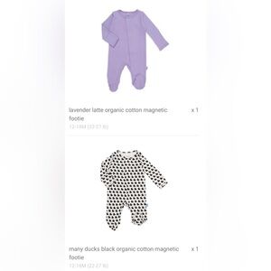 2 pairs of Magnetic Me - organic cotton footies